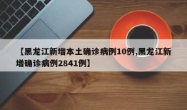 【黑龙江新增本土确诊病例10例,黑龙江新增确诊病例2841例】