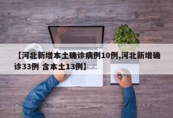 【河北新增本土确诊病例10例,河北新增确诊33例 含本土13例】