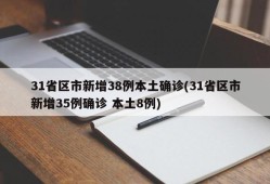 31省区市新增38例本土确诊(31省区市新增35例确诊 本土8例)