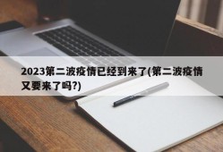 2023第二波疫情已经到来了(第二波疫情又要来了吗?)