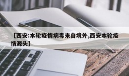 【西安:本轮疫情病毒来自境外,西安本轮疫情源头】