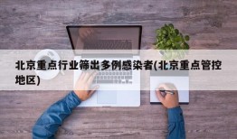 北京重点行业筛出多例感染者(北京重点管控地区)