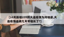 【10天新增235例大连疫情为何增速,大连疫情连续几天零增长了?】