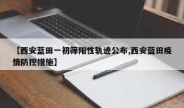 【西安蓝田一初筛阳性轨迹公布,西安蓝田疫情防控措施】
