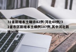 31省新增本土确诊42例:河北40例/31省市区新增本土病例107例,其中河北新增90例