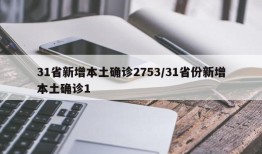 31省新增本土确诊2753/31省份新增本土确诊1