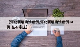 【河北新增确诊病例,河北新增确诊病例14例 在石家庄】