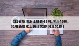 【31省新增本土确诊48例:河北46例,31省新增本土确诊52例河北51例】