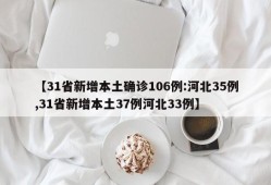 【31省新增本土确诊106例:河北35例,31省新增本土37例河北33例】