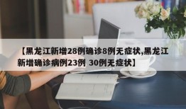 【黑龙江新增28例确诊8例无症状,黑龙江新增确诊病例23例 30例无症状】
