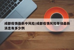 成都疫情最新中风险/成都疫情风险等级最新消息有多少例