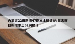 内蒙古22日新增47例本土确诊/内蒙古昨日新增本土32例确诊