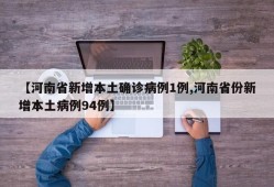 【河南省新增本土确诊病例1例,河南省份新增本土病例94例】