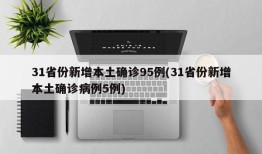 31省份新增本土确诊95例(31省份新增本土确诊病例5例)