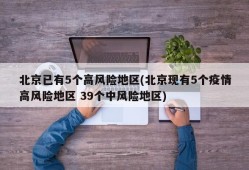 北京已有5个高风险地区(北京现有5个疫情高风险地区 39个中风险地区)