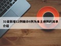 31省新增12例确诊6例为本土病例的简单介绍