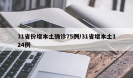 31省份增本土确诊75例/31省增本土124例