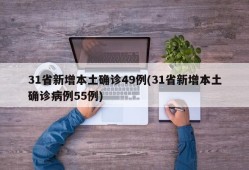 31省新增本土确诊49例(31省新增本土确诊病例55例)