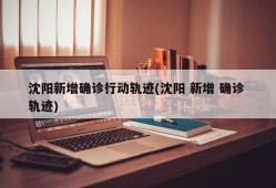 沈阳新增确诊行动轨迹(沈阳 新增 确诊 轨迹)