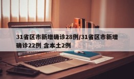 31省区市新增确诊28例/31省区市新增确诊22例 含本土2例
