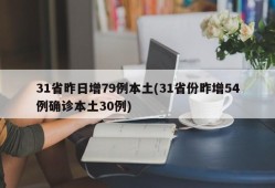 31省昨日增79例本土(31省份昨增54例确诊本土30例)